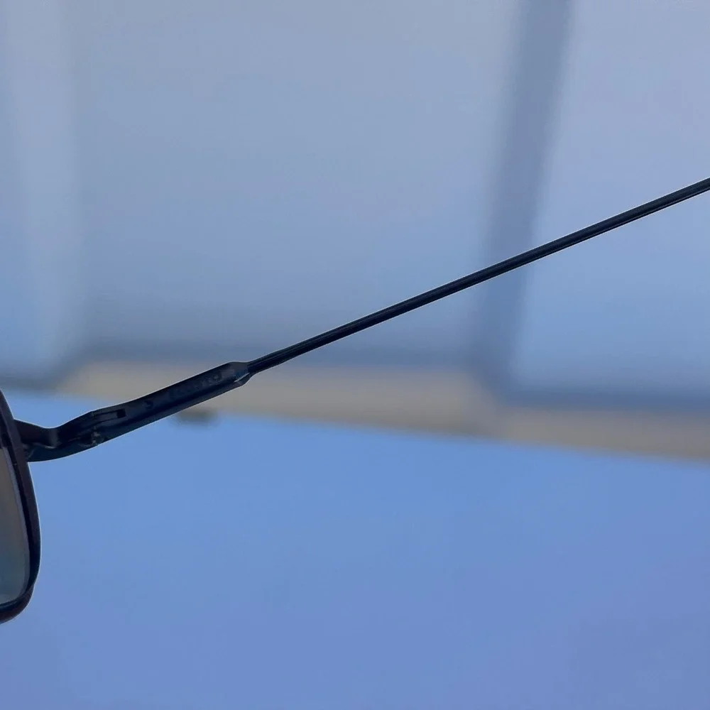 Safilo Elasta Sunglasses Gunmeta & Tortoise Rectangular Frame Italy 52-19-145
